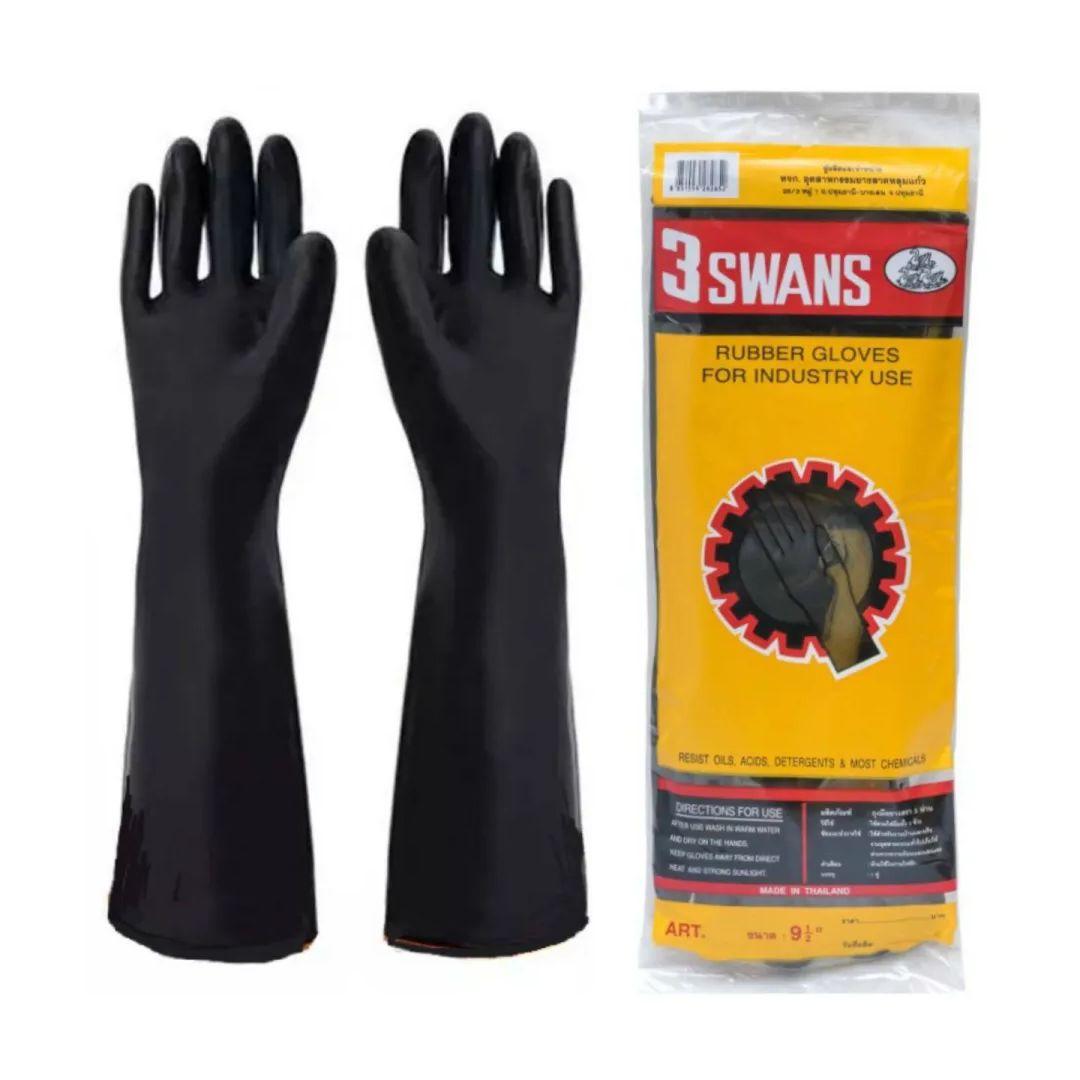 ถุงมือยางดำหนา TreeTex# (โหล)